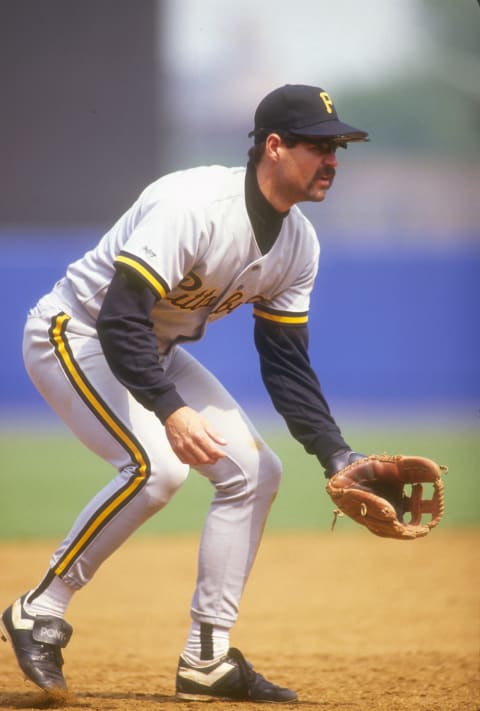 NEW YORK – CIRCA 1991: Jeff King #7 of the Pittsburgh Pirates in action against the New York Mets during an Major League Baseball game circa 1991 at Shea Stadium in the Queens borough of New York City. King played for the Pirates in 1989-96. (Photo by Focus on Sport/Getty Images)