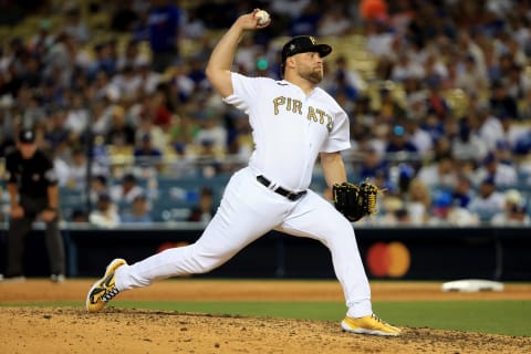 LOS ANGELES, CALIFORNIA – JULY 19: David Bednar #51 of the Pittsburgh Pirates pitches during the 92nd MLB All-Star Game presented by Mastercard at Dodger Stadium on July 19, 2022 in Los Angeles, California. (Photo by Sean M. Haffey/Getty Images)