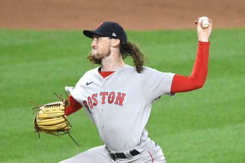 BALTIMORE, MD – AUGUST 19: Matt Strahm #55 of the Boston Red Sox pitches during a baseball game against the Baltimore Orioles at Oriole Park at Camden Yards on August 19, 2022 in Baltimore, Maryland. (Photo by Mitchell Layton/Getty Images)