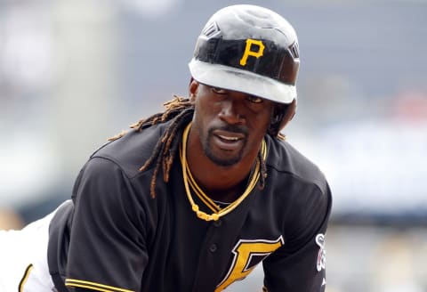 PITTSBURGH, PA – OCTOBER 03: Andrew McCutchen #22 of the Pittsburgh Pirates looks on against the Atlanta Braves during the game on October 3, 2012 at PNC Park in Pittsburgh, Pennsylvania. (Photo by Justin K. Aller/Getty Images)