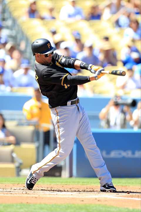 LOS ANGELES, CA – SEPTEMBER 20: Aramis Ramirez #17 of the Pittsburgh Pirates bats during the game against the Los Angeles Dodgers at Dodger Stadium on September 20, 2015 in Los Angeles, California. The Pirates defeated the Dodgers 4-3. (Photo by Rob Leiter/MLB Photos via Getty Images)