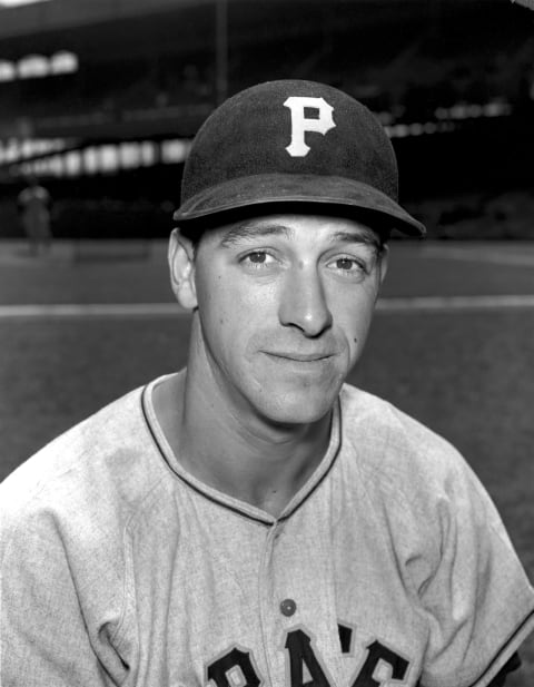 NEW YORK, NY – 1955: Outfielder Dale Long, of the Pittsburgh Pirates, poses for a portrait prior to a game in 1955 against the New York Giants at the Polo Grounds in New York, New York. (Photo by: Kidwiler Collection/Diamond Images/Getty Images)