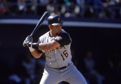 29 Apr 2001: Aramis Ramirez #16 of the Pittsburgh Pirates swings at ball during the game against the San Diego Padres at Qualcomm Stadium in San Diego, California. The Padres defeated the Pirates 6-1.Mandatory Credit: Todd Warshaw /Allsport