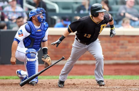 NEW YORK – MAY 09: Nate McLouth #13 of the Pittsburgh Pirates bats against the New York Mets on May 9, 2009 at Citi Field in the Flushing neighborhood of the Queens borough of New York City. The Mets defeated the Pirates 10-1. (Photo by Jim McIsaac/Getty Images)