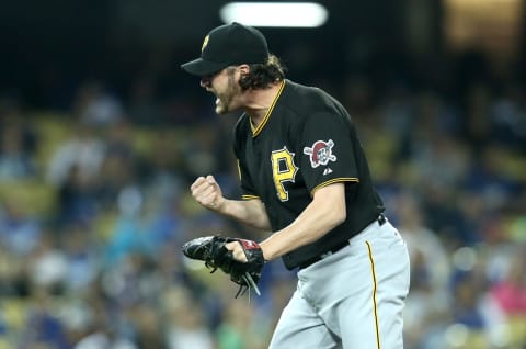 LOS ANGELES, CA – MAY 30: Closer Jason Grilli #39 of the Pittsburgh Pirates reacts afrer getting a strikeout for the final out and the save against the Los Angeles Dodgers at Dodger Stadium on May 30, 2014 in Los Angeles, California. The Pirates won 2-1. (Photo by Stephen Dunn/Getty Images)