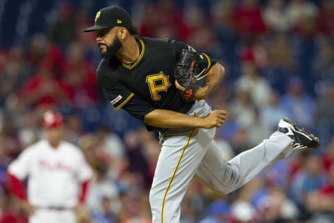 PHILADELPHIA, PA – AUGUST 26: Richard Rodriguez #48 of the Pittsburgh Pirates throws a pitch against the Philadelphia Phillies at Citizens Bank Park on August 26, 2019 in Philadelphia, Pennsylvania. (Photo by Mitchell Leff/Getty Images)