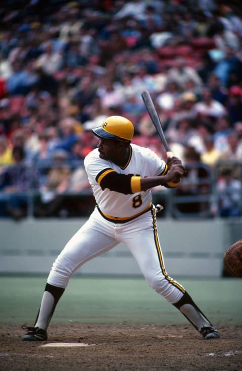 PITTSBURGH, PA – CIRCA 1979: Willie Stargell #8 of the Pittsburgh Pirates bats during a Major League Baseball game at Three Rivers Stadium circa 1979 in Pittsburgh, Pennsylvania. (Photo by George Gojkovich/Getty Images) *** Local Caption *** Willie Stargell