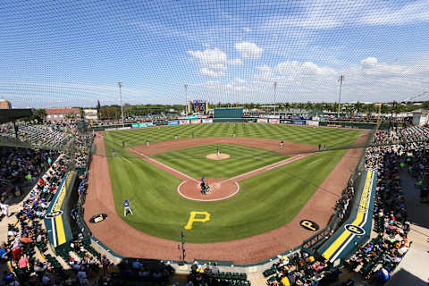 Mar 12, 2020; Bradenton, Florida, USA; A general view of LECOM Park during the spring training home of the Pittsburgh Pirates against the Toronto Blue Jays . Mandatory Credit: Kim Klement-USA TODAY Sports