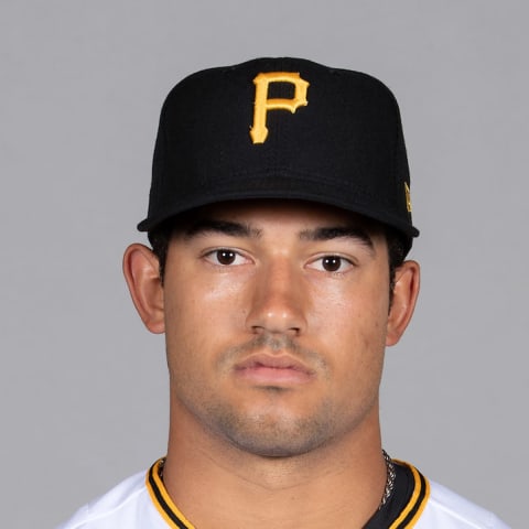 Mar 1, 2021; Sarasota, FL, USA; Pittsburgh Pirates Nick Gonzales (81) poses during media day at Ed Smith Stadium. Mandatory Credit: MLB Photos via USA Today Sports