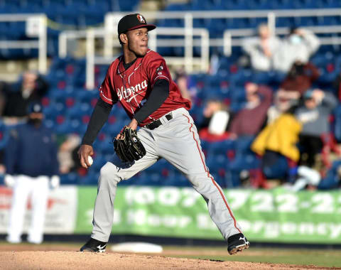 Altoona Curve pitcher Roansy Contreras as the Binghamton Rumble Ponies hosted Altoona on Tuesday, May 11, 2021. The Ponies lost to the Curve, with a score of 5-0.