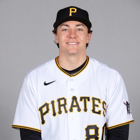 Mar 1, 2021; Sarasota, FL, USA; Pittsburgh Pirates Mason Martin (80) poses during media day at Ed Smith Stadium. Mandatory Credit: MLB Photos via USA Today Sports