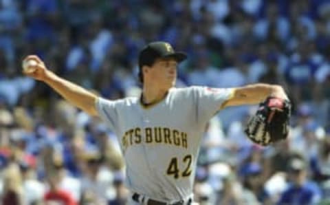 Apr 15, 2017; Chicago, IL, USA; Pittsburgh Pirates starting pitcher Tyler Glasnow delivers against the Chicago Cubs in the first inning at Wrigley Field. Mandatory Credit: Matt Marton-USA TODAY Sports