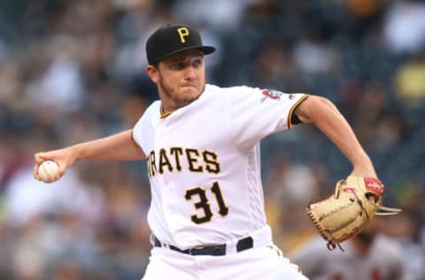 Jun 10, 2016; Pittsburgh, PA, USA; Pittsburgh Pirates relief pitcher A.J. Schugel (31) pitches against the St. Louis Cardinals during the third inning at PNC Park. Mandatory Credit: Charles LeClaire-USA TODAY Sports