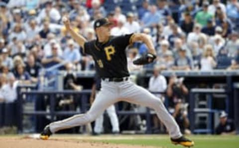 Mar 5, 2017; Tampa, FL, USA; Pittsburgh Pirates starting pitcher Jameson Taillon (50) throws a pitch during the first inning against the New York Yankees at George M. Steinbrenner Field. Mandatory Credit: Kim Klement-USA TODAY Sports