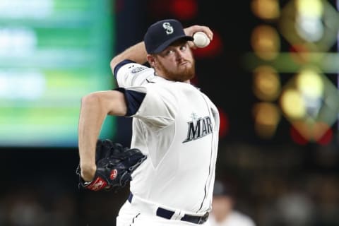 May 30, 2015; Seattle, WA, USA; Seattle Mariners pitcher Charlie Furbush (41) throws out a pitch in the seventh inning against the Cleveland Indians at Safeco Field. Mandatory Credit: Jennifer Buchanan-USA TODAY Sports