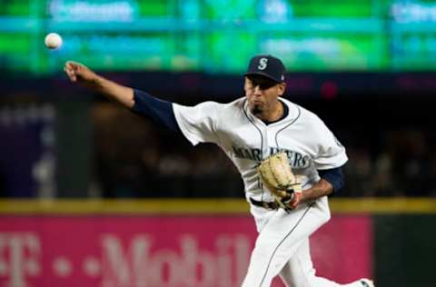 SEATTLE, WA – SEPTEMBER 03: Edwin Diaz #39 of the Seattle Mariners throws in the ninth inning against the Baltimore Orioles at Safeco Field on September 3, 2018, in Seattle, Washington. Diaz secured his 52nd save in a 2-1 win over the Baltimore Orioles. (Photo by Lindsey Wasson/Getty Images)