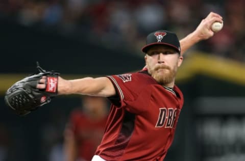 PHOENIX, AZ – SEPTEMBER 09: Jake Diekman #41 of the Arizona Diamondbacks pitches against the Atlanta Braves during the eighth inning of an MLB game at Chase Field on September 9, 2018 in Phoenix, Arizona. (Photo by Ralph Freso/Getty Images)