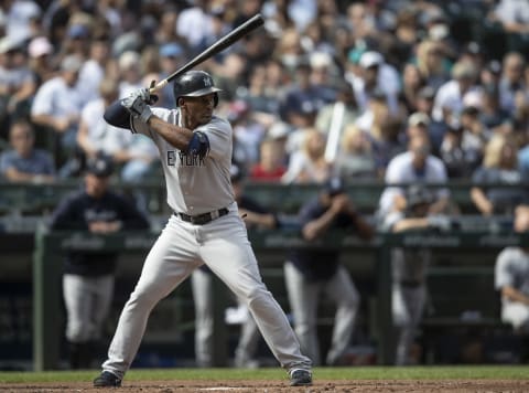 SEATTLE, WA – SEPTEMBER 9: Miguel Andujar #41 of the New York Yankees waits for a pitch during an at-bat in a game against the Seattle Mariners at Safeco Field on September 9, 2018 in Seattle, Washington. The Mariners won 3-2. (Photo by Stephen Brashear/Getty Images)