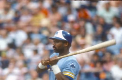 BALTIMORE, MD – CIRCA 1979: Ruppert Jones #9 of the Seattle Mariners bats against the Baltimore Orioles during an Major League Baseball game circa 1979 at Memorial Stadium in Baltimore, Maryland. Jones played for the Mariners from 1977-79. (Photo by Focus on Sport/Getty Images)