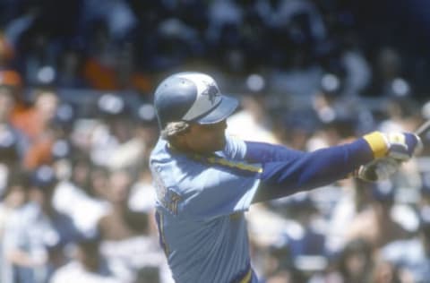 NEW YORK – CIRCA 1981: Tom Paciorek #44 of the Seattle Mariners bats against the New York Yankees during an Major League Baseball game circa 1981 at Yankee Stadium in the Bronx borough of New York City. Paciorek played for the Mariners from 1978-81. (Photo by Focus on Sport/Getty Images)