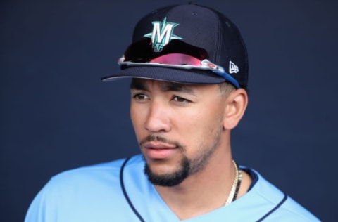 PEORIA, ARIZONA – FEBRUARY 22: J.P. Crawford #3 of the Seattle Mariners during the MLB spring training game against the Oakland Athletics at Peoria Stadium on February 22, 2019, in Peoria, Arizona. (Photo by Christian Petersen/Getty Images)