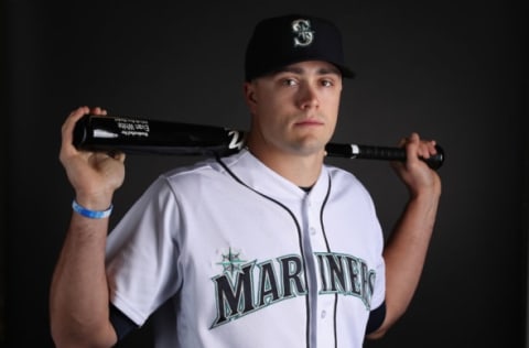 PEORIA, ARIZONA – FEBRUARY 18: Evan White #63 of the Seattle Mariners poses for a portrait during photo day at Peoria Stadium on February 18, 2019, in Peoria, Arizona. (Photo by Christian Petersen/Getty Images)