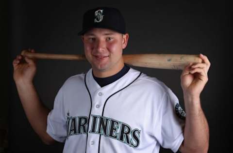 PEORIA, ARIZONA – FEBRUARY 18: Cal Raleigh #78 of the Seattle Mariners poses for a portrait during photo day at Peoria Stadium on February 18, 2019, in Peoria, Arizona. (Photo by Christian Petersen/Getty Images)