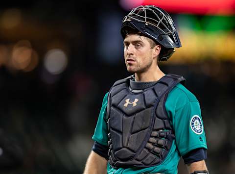 SEATTLE, WA – JULY 05: Catcher Tom Murphy of the Seattle Mariners is pictured during a game. (Photo by Stephen Brashear/Getty Images)