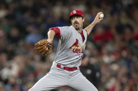 SEATTLE, WA – JULY 3: Reliever Andrew Miller #21 of the St. Louis Cardinals delivers a pitch during a game against the Seattle Mariners at T-Mobile Park on July 3, 2019 in Seattle, Washington. The Cardinals won the game 5-2. (Photo by Stephen Brashear/Getty Images)