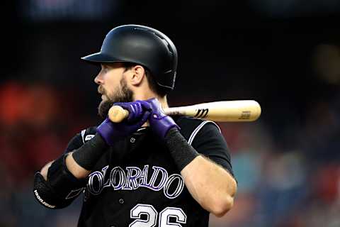 WASHINGTON, DC – JULY 25: David Dahl of the Colorado Rockies bats against the Nationals. (Photo by Rob Carr/Getty Images)