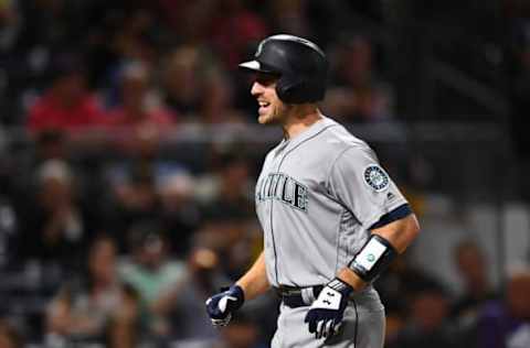 PITTSBURGH, PA – SEPTEMBER 18: Tom Murphy #2 of the Seattle Mariners celebrates after hitting a solo home run during the fourth inning against the Pittsburgh Pirates at PNC Park on September 18, 2019 in Pittsburgh, Pennsylvania. (Photo by Joe Sargent/Getty Images)