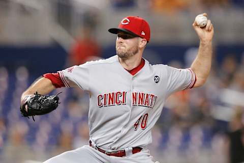 MIAMI, FLORIDA – AUGUST 29: Alex Wood #40 of the Cincinnati Reds delivers a pitch against the Miami Marlins during the third inning at Marlins Park on August 29, 2019 in Miami, Florida. (Photo by Michael Reaves/Getty Images)