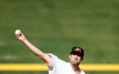 MESA, AZ – OCTOBER 14: Will Vest of the Mesa Solar Sox (Detroit Tigers) pitches. He just joined the Seattle Mariners. (Photo by Joe Robbins/Getty Images)