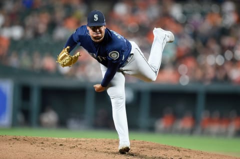 BALTIMORE, MD – SEPTEMBER 21: Justus Sheffield of the Seattle Mariners pitches. (Photo by G Fiume/Getty Images)