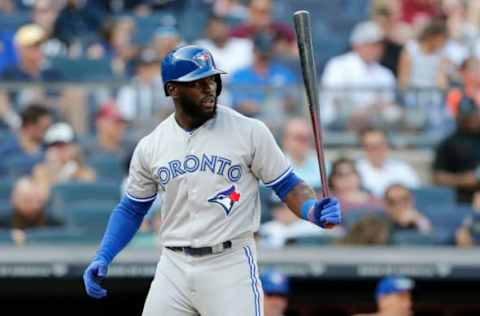 NEW YORK, NEW YORK – SEPTEMBER 22: Anthony Alford #30 of the Toronto Blue Jays in action against the New York Yankees at Yankee Stadium on September 22, 2019, in New York City. The Yankees defeated the Blue Jays 8-3. (Photo by Jim McIsaac/Getty Images)