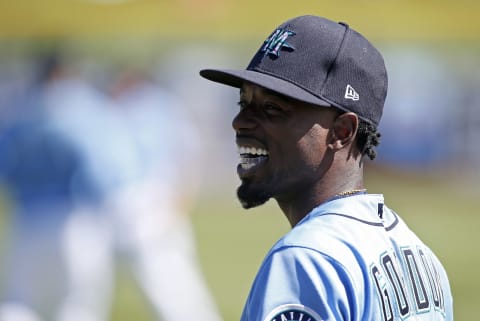 PEORIA, ARIZONA – MARCH 05: Dee Strange-Gordon of the Seattle Mariners smiles prior to a spring training baseball game. (Photo by Ralph Freso/Getty Images)