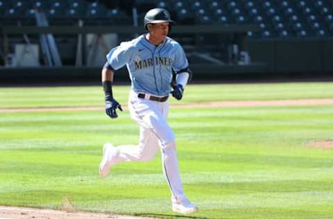 SEATTLE, WASHINGTON – JULY 14: Noelvi Marte of the Seattle Mariners in summer workouts. He is participating in the instructional league. (Photo by Abbie Parr/Getty Images)