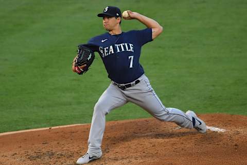 ANAHEIM, CA – JULY 30: Marco Gonzales of the Seattle Mariners delivers a pitch against the Los Angeles Angels. Avengers. (Photo by Jayne Kamin-Oncea/Getty Images)