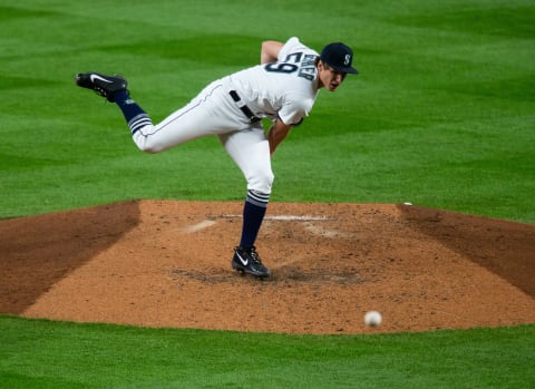 SEATTLE, WA – AUGUST 04: Joey Gerber of the Seattle Mariners pitches. (Photo by Lindsey Wasson/Getty Images)