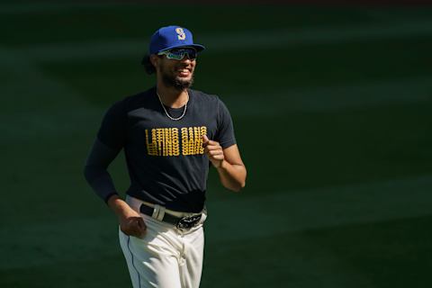 SEATTLE, WA – AUGUST 23: Yohan Ramirez of the Seattle Mariners jogs on the field before a game. (Photo by Stephen Brashear/Getty Images)