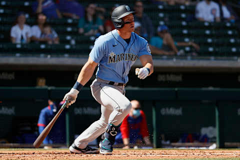 MESA, ARIZONA – MARCH 03: Jarred Kelenic of the Mariners in action. (Photo by Steph Chambers/Getty Images)