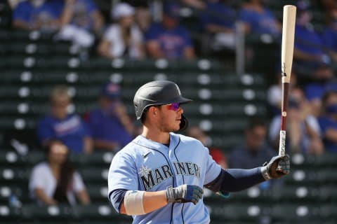 MESA, ARIZONA – MARCH 03: Ty France of the Mariners at-bat against the Cubs (All-Star predictions). (Photo by Steph Chambers/Getty Images)