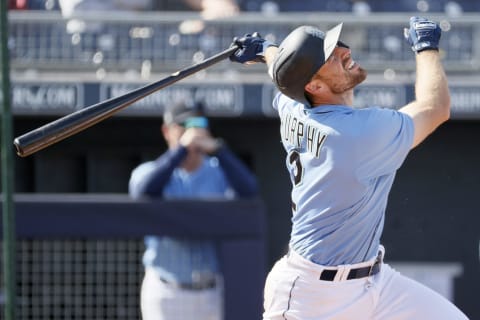 PEORIA, ARIZONA – MARCH 04: Tom Murphy #2 of the Seattle Mariners at-bat against the Rockies. (Photo by Steph Chambers/Getty Images)