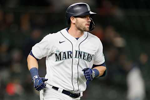 SEATTLE, WASHINGTON – APRIL 03: Mitch Haniger of the Seattle Mariners in action. (Photo by Steph Chambers/Getty Images)