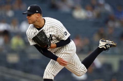 NEW YORK, NY – MAY 25: Corey Kluber #28 of the New York Yankees pitches against the Toronto Blue Jays during the first inning at Yankee Stadium on May 25, 2021 in the Bronx borough of New York City. (Photo by Adam Hunger/Getty Images)