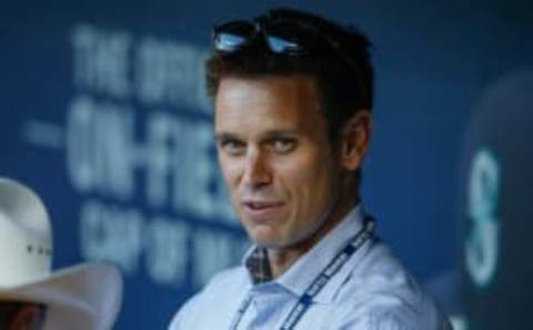 SEATTLE, WA – SEPTEMBER 30: GM Jerry Dipoto of the Seattle Mariners looks on from the dugout prior to the game against the Houston Astros at Safeco Field on September 30, 2015 in Seattle, Washington. (Photo by Otto Greule Jr/Getty Images)