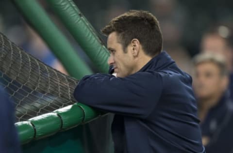 SEATTLE, WA – JUNE 11: Seattle Mariners general manager Jerry Dipoto watches batting practice before a game between the Texas Rangers and the Seattle Mariners at Safeco Field on June 11, 2016 in Seattle, Washington. The Rangers won the game 2-1 in eleven innings. (Photo by Stephen Brashear/Getty Images)