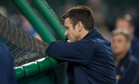 SEATTLE, WA – JUNE 11: Seattle Mariners general manager Jerry Dipoto watches batting practice before a game between the Texas Rangers and the Seattle Mariners at Safeco Field on June 11, 2016 in Seattle, Washington. The Rangers won the game 2-1 in eleven innings. (Photo by Stephen Brashear/Getty Images)