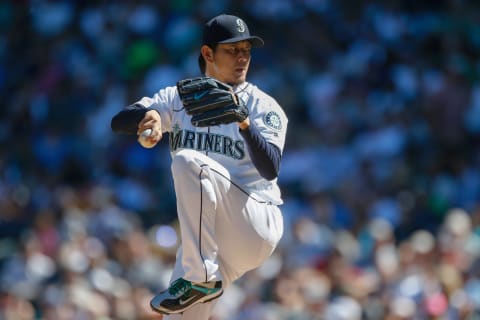 SEATTLE, WA – AUGUST 24: Starting pitcher Hisashi Iwakuma of the Seattle Mariners pitches. (Photo by Otto Greule Jr/Getty Images)