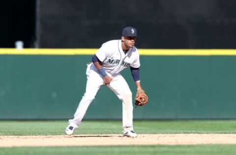 SEATTLE – SEPTEMBER 21: Ketel Marte #4 of the Seattle Mariners plays shortstop during the game against the Toronto Blue Jays at Safeco Field on September 21, 2016 in Seattle, Washington. The Mariners defeated the Blue Jays 2-1. (Photo by Rob Leiter/MLB Photos via Getty Images)